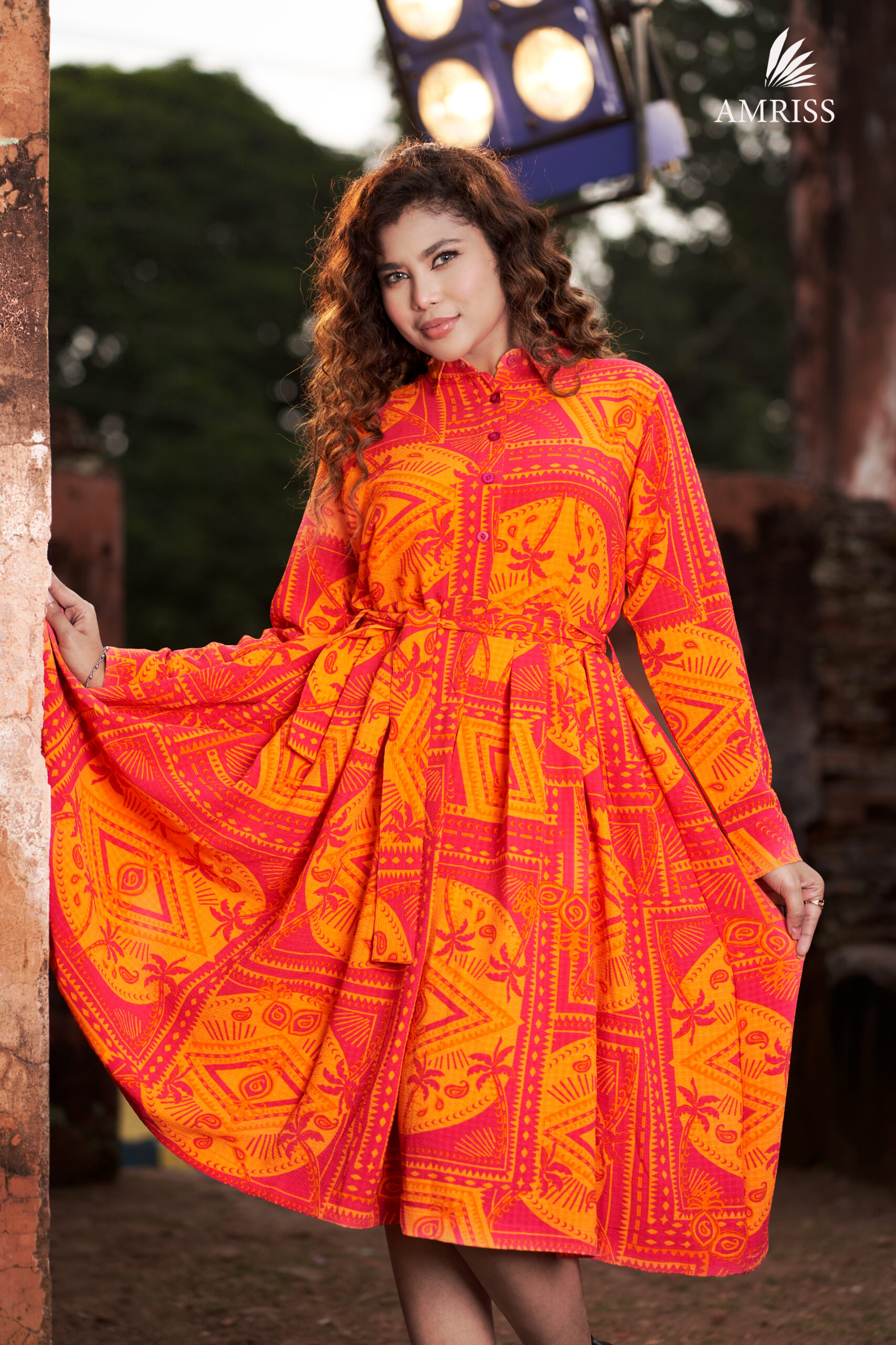 ARI00783-scaled-1.jpg Full Shirt Dress with Belt - Image 1