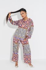 Clasi Alloner Print Shirt & Wide leg Pants - Image 2