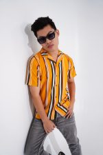 Men’s Casual Striped Short Sleeve Shirt - Image 4