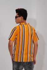 Men’s Casual Striped Short Sleeve Shirt - Image 3